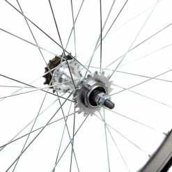 6KU Paire De Roues Deep Section Singlespeed Fixed Gear - Jantes 30 Mm - Argenté -magasin de vélo 0029507 6ku wheelset silver