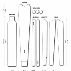 Dyedbro Kit De Protection De Cadre Gravel Clear - Black Gloss