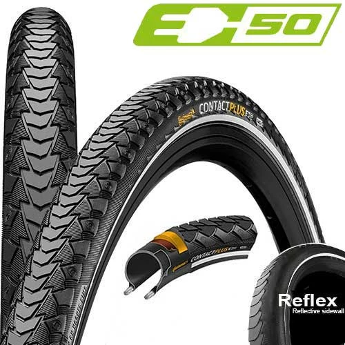 Continental Contact Plus 28x1 1/2 Pouce (42-635) - E50 3 Continental Contact Plus 28x1 1/2 Pouce (42-635) - E50