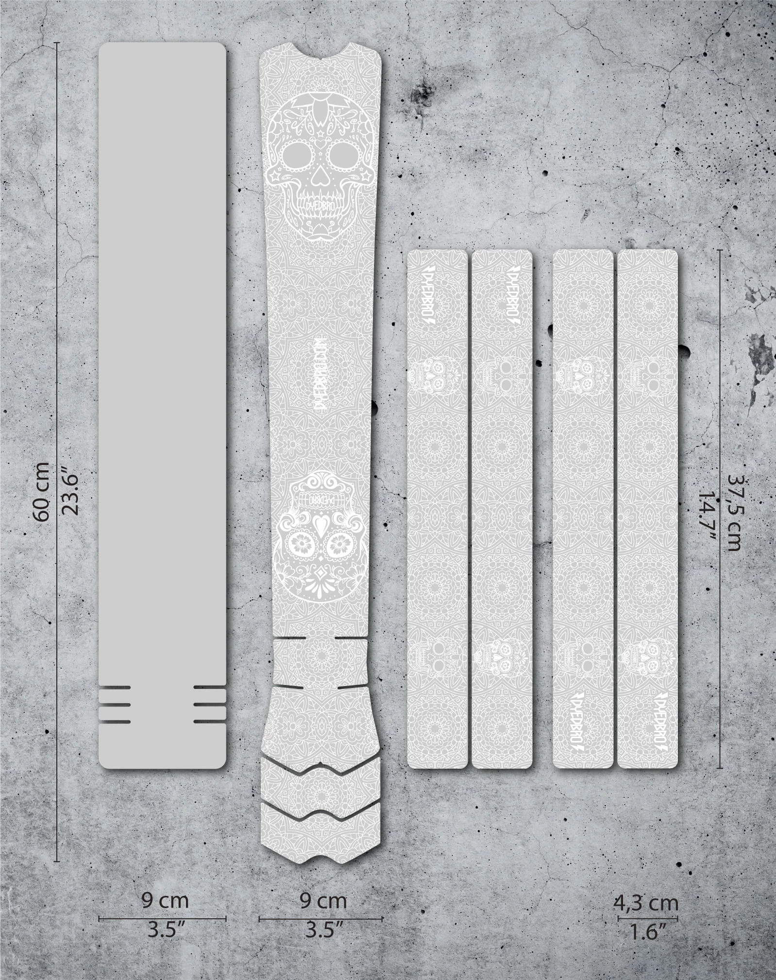 Dyedbro Kit De Protection Du Cadre - Día De Muertos - Blanc Brillant 3 Dyedbro Kit De Protection Du Cadre - Día De Muertos - Blanc Brillant