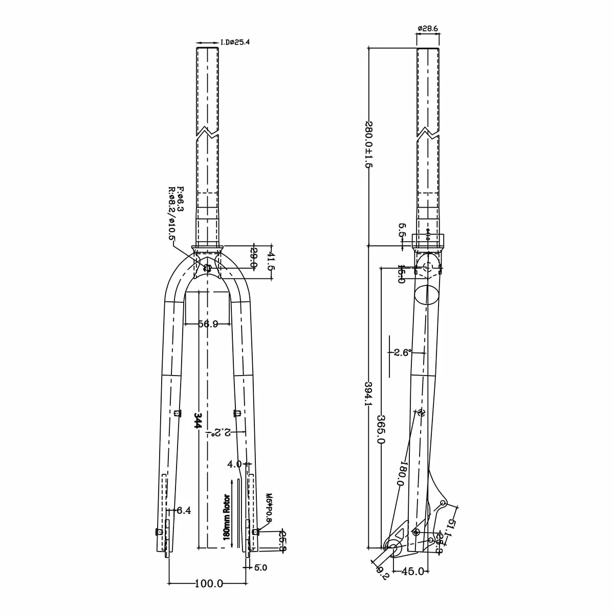 Identiti Fourche Rigide FFX-45 Disc Fixie - Noir 7 Identiti Fourche Rigide FFX-45 Disc Fixie - Noir – Image 5