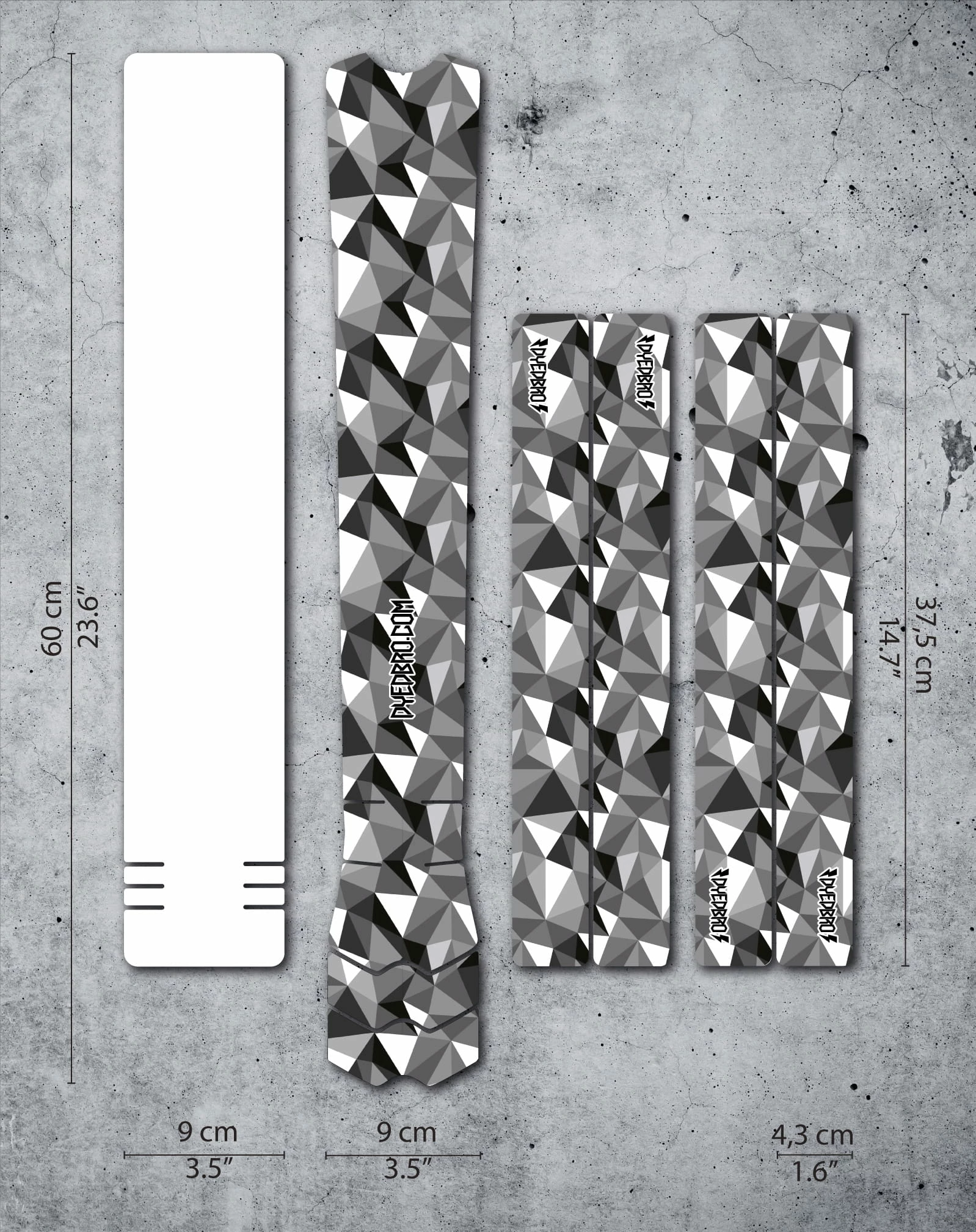 Dyedbro Kit De Protection Du Cadre - Géométrique 3 Dyedbro Kit De Protection Du Cadre - Géométrique