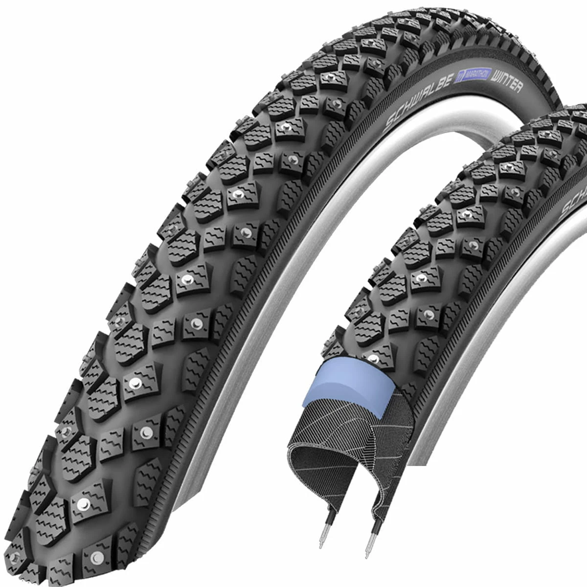 Schwalbe Marathon Winter Plus - SmartGuard - 20x1.60 Pouces - Noir/Reflex 4 Schwalbe Marathon Winter Plus - SmartGuard - 20x1.60 Pouces - Noir/Reflex – Image 2