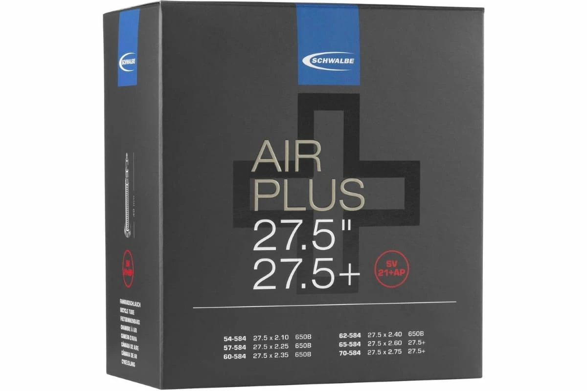 Schwalbe Chambre à Air SV21+ 27.5+ Pouces Air Plus 3 Schwalbe Chambre à Air SV21+ 27.5+ Pouces Air Plus