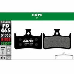 GALFER Plaquette De Frein Standard - HOPE E4 - Noir