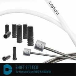 CAPGO Kit De Changement De Vitesse ECO Pour Shimano/Sram ROAD & ATB/MTB - Blanc