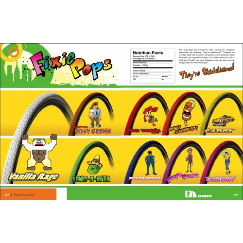 Pneumatiques Pour Cycles 700x24C Duro FIXIE POPS Bleu Tringle Souple - ETRTO 24-622 5 Pneumatiques Pour Cycles 700x24C Duro FIXIE POPS Bleu Tringle Souple - ETRTO 24-622 – Image 3