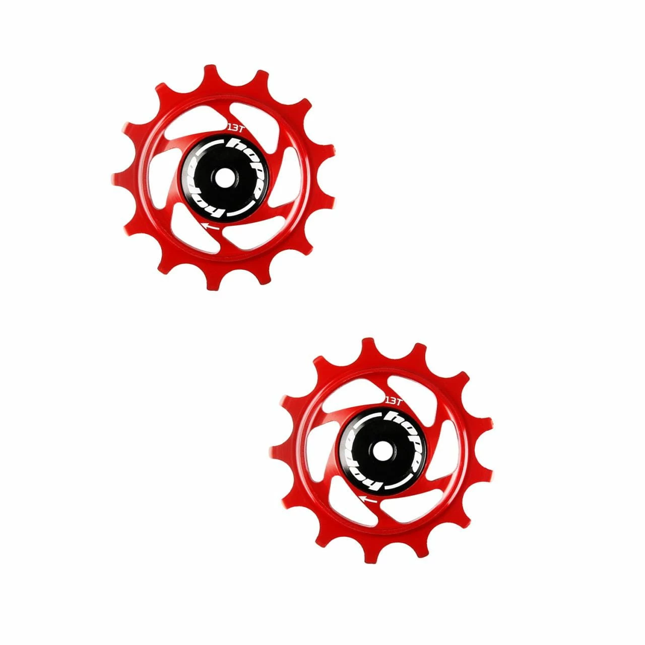 HOPE Rouleaux De Dérailleur Jockey Wheels - 13 Dents - Rouge 3 HOPE Rouleaux De Dérailleur Jockey Wheels - 13 Dents - Rouge