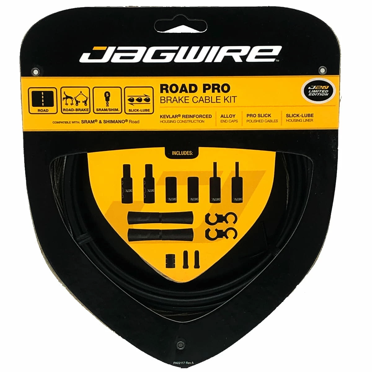 JAGWIRE Jeu De Câbles De Frein Road Pro Brake - Stealth Black 3 JAGWIRE Jeu De Câbles De Frein Road Pro Brake - Stealth Black