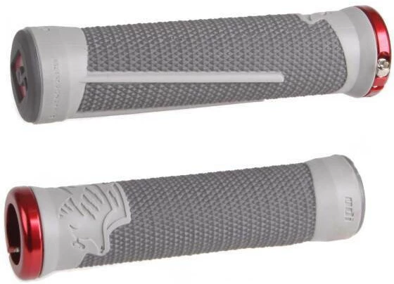 ODI Grips Poignées AG2 Lock-On 2.1 - Gris/rouge 3 ODI Grips Poignées AG2 Lock-On 2.1 - Gris/rouge
