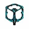 Crankbrothers Stamp 7 Small Pédale De Plateforme - Splatter Limited Edition Black/Blue -magasin de vélo on5EaYpQ