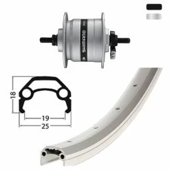 Bike Mailorder VR 28 Pouces Avec Dynamo De Moyeu - Noir